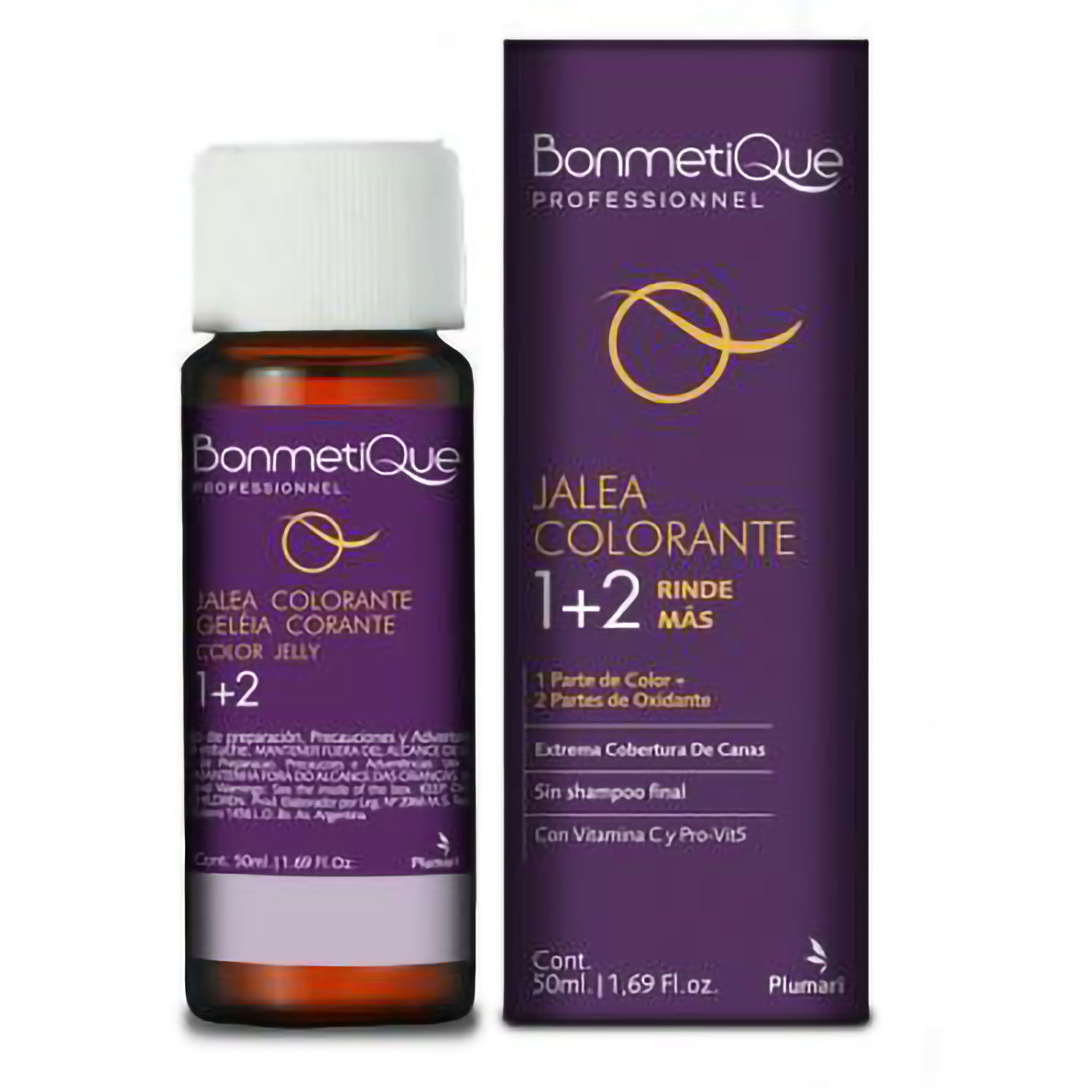 Jalea Colorante Bonmetique 1+2 11 Negro Azulado X 50 Gr