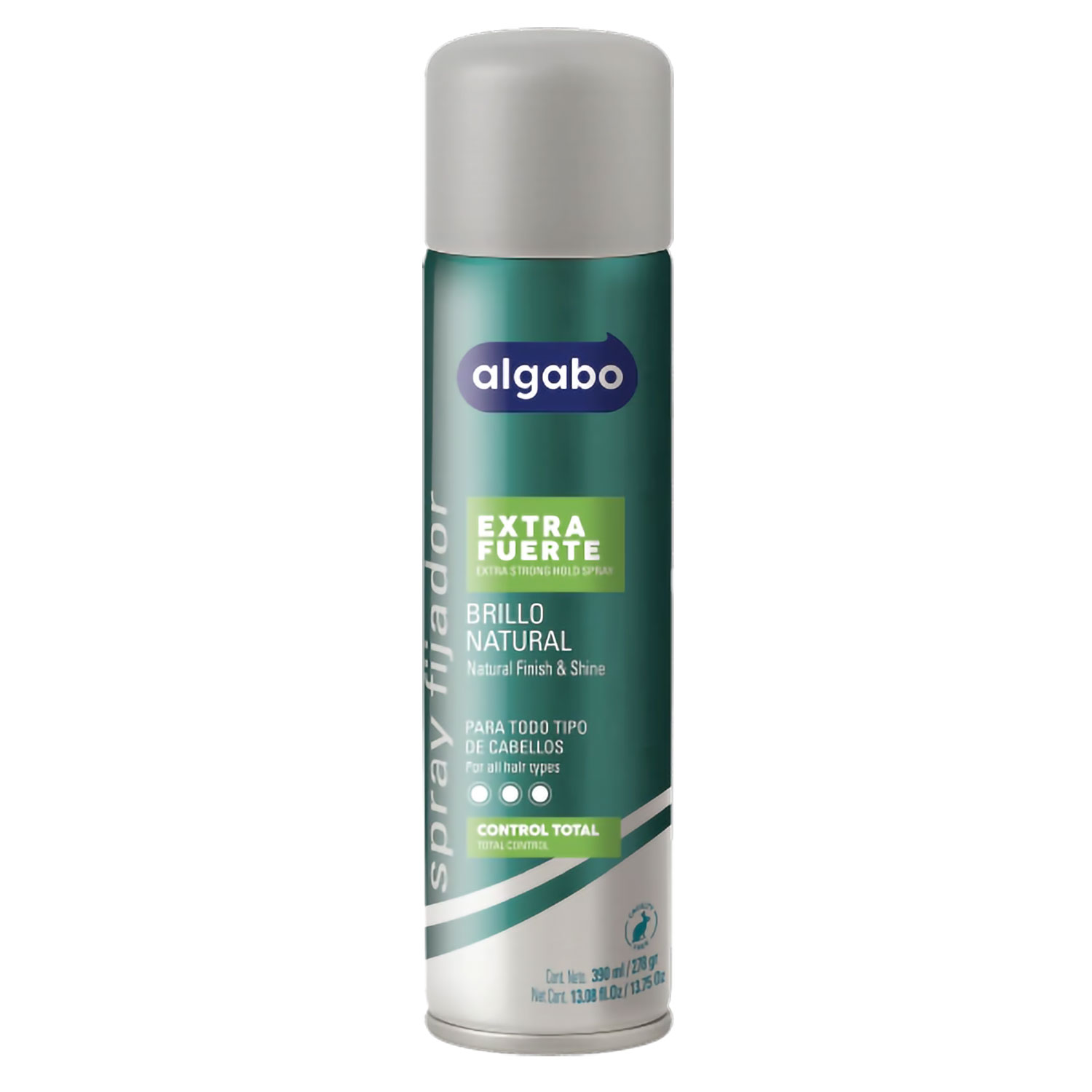 Spray Fijador Algabo Brillo Natural Extra Fuerte X 390 Ml
