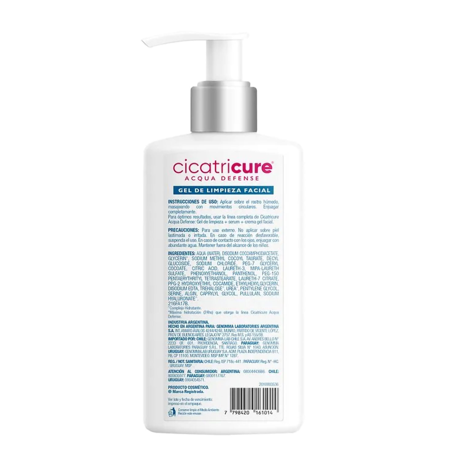 Gel Limpieza Facial Cicatricure Acqua Defense X 175 Ml - Imagen 2
