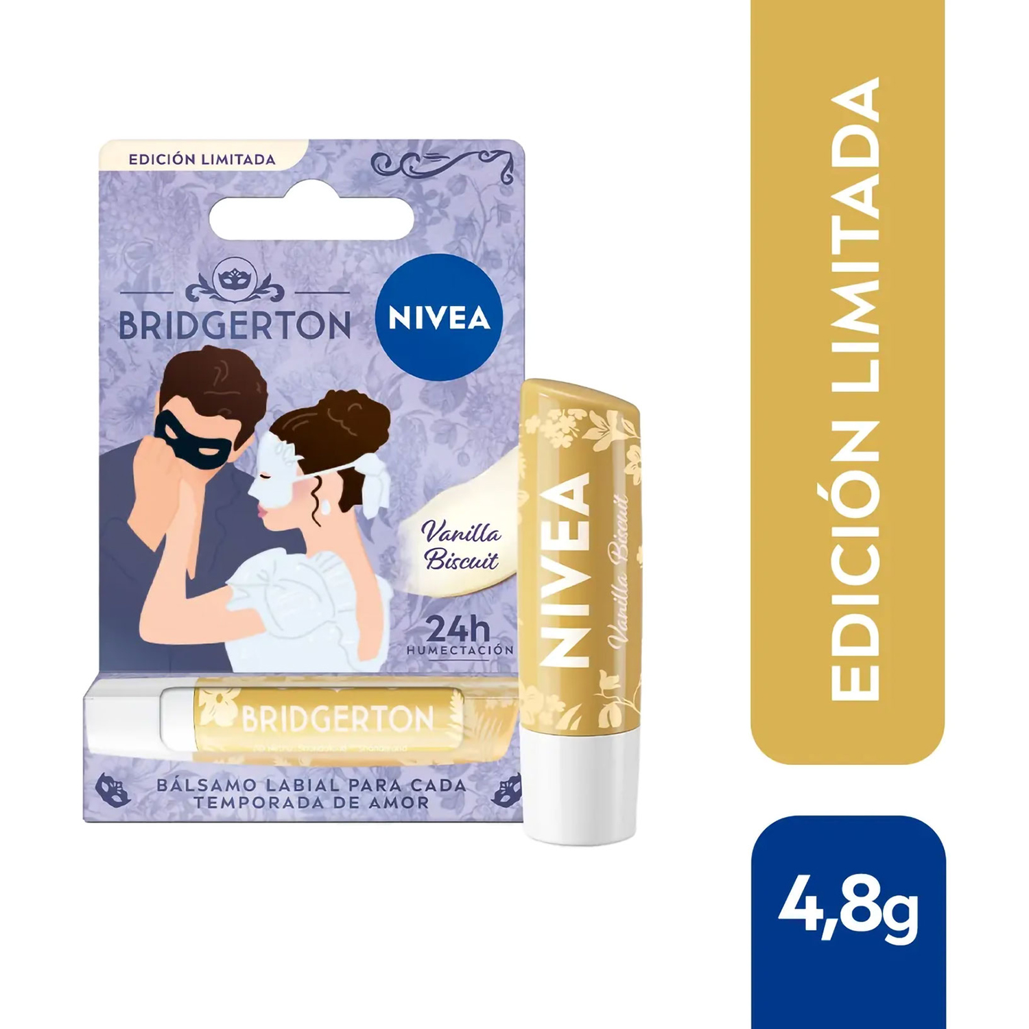 Balsamo Labial Nivea Bridgerton Vainilla Biscuit X 4,8 Gr - Imagen 2