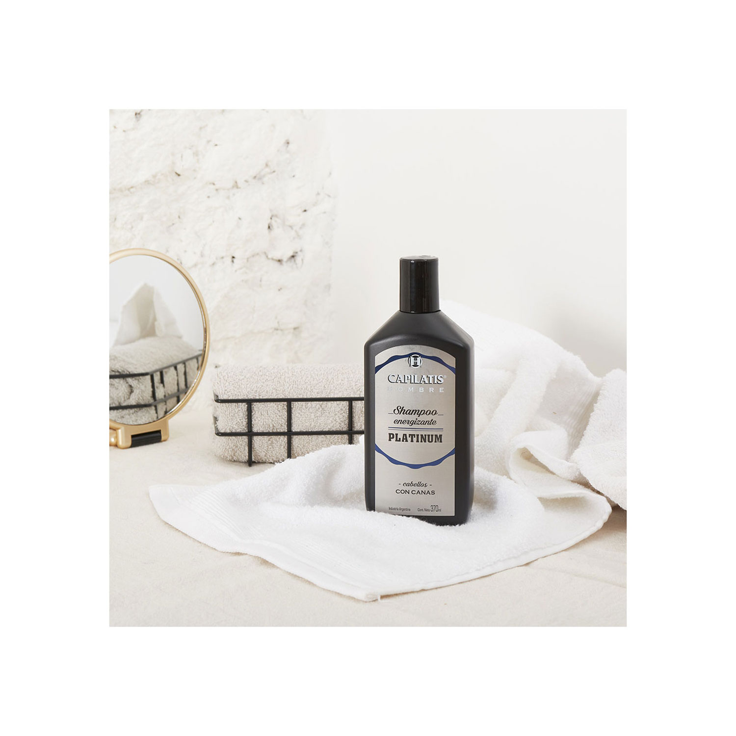 Shampoo Energizante Capilatis Hombre Platinum X 370 Ml - Imagen 3